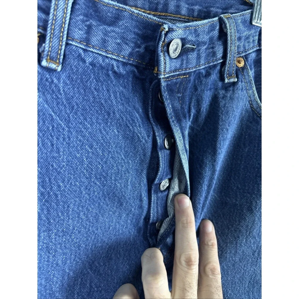 Levis 501 Jeans Mens 36x32 Blue Button Fly Denim Pants Faded Workwear Original